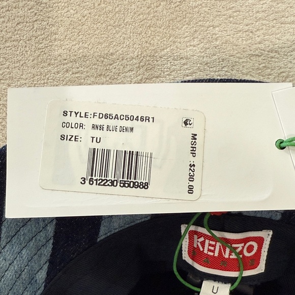 Kenzo Rinse Blue Denim Bucket Hat - Picture 6 of 7